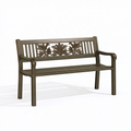 Gartenbank 122 x 61 x 89 cm Metall Bronze klassisch mit Armlehnen