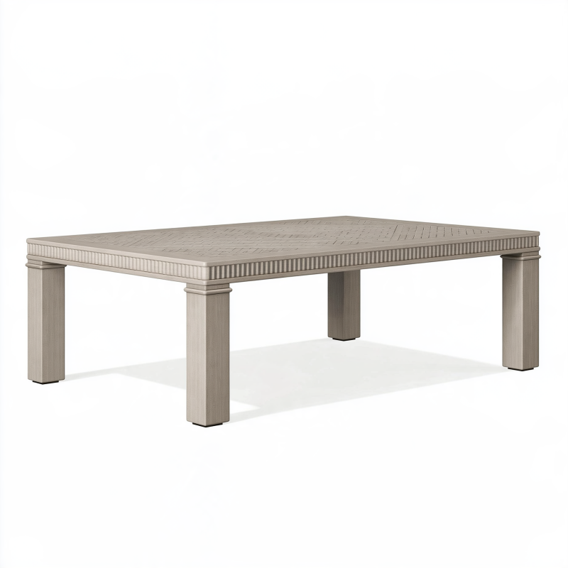 Gartentisch 150 x 150 x 75 cm Kunststoffgeflecht Beige