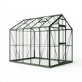 Gewächshaus 190 x 190 x 195 cm mit Metallrahmen Grün Transparent für Garten