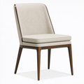 Polsterstuhl 55 x 62 x 86 cm Beige Stoff Holz Modern